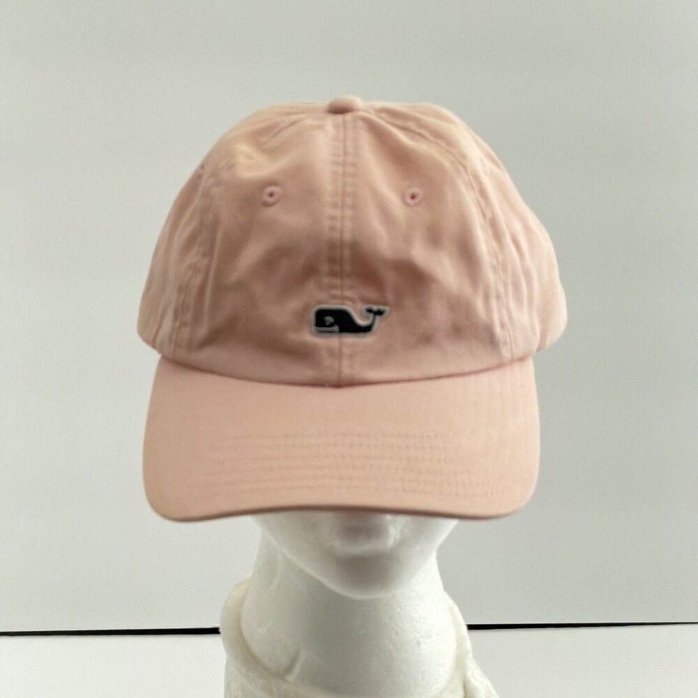 Vineyard Vines Baseball Cap Hat Womens One Size Pink Whale Logo Adjustable